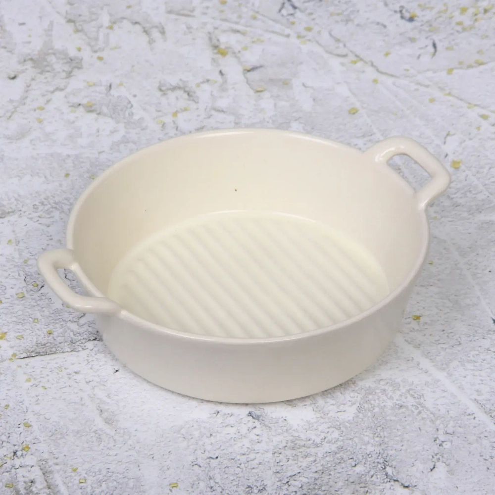 Форма керамическая для запекания «Акварель» 20,5*17*5,5см, молочная