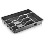 Лоток для столовых приборов маленький темно-серый