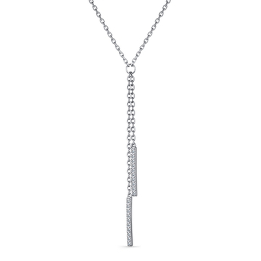 Колье "Glow" из серебра с фианитами