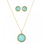 Комплект Possebon Pearl Blue Sky Agate S9506.21 B/G