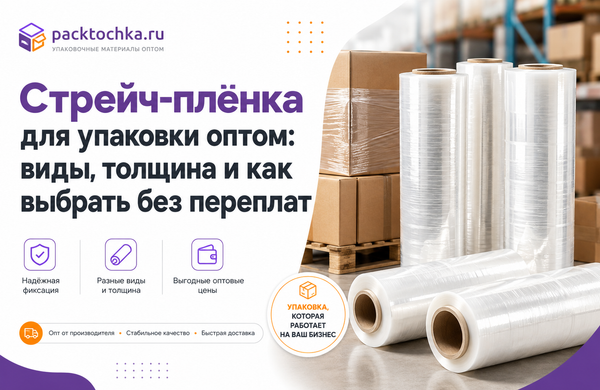 Стрейч-плёнка для упаковки оптом: виды, толщина и как выбрать без переплат