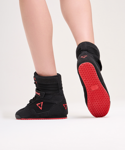 БЕЗ УПАКОВКИ Обувь для бокса высокая INSANE ORO, черный/красный