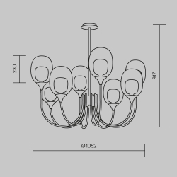 Подвесной светильник Maytoni MOD016PL-08BS
