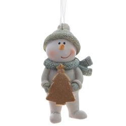 GAEM Изделие декоративное подвесное "Снеговики", L4 W3 H8,5 см, 3в.