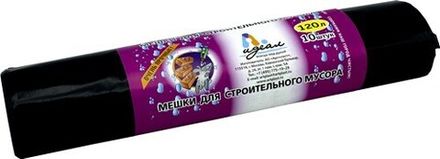 Мешки мусорные в рулонах 120 л 70х110 см 70 мкм Стройка (10/100шт)