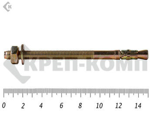 Анкер клиновой, желтый цинк 10х150 (5шт)