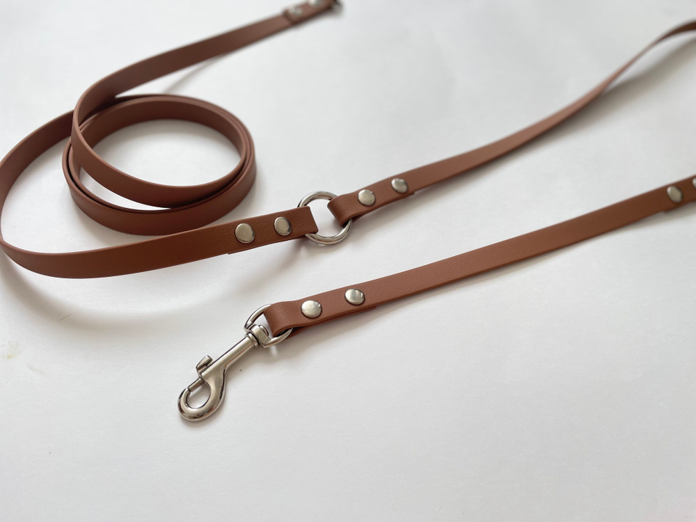 Перестежка поводок для собак из Биотана Чехия, 3 м, 16 мм коричневый.