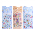 Наклейки-стразы Alingar, акриловые, "Ассорти" (корона,бант,бабочки), пакет с европодвесом