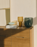 Оранжевая стеклянная ваза Cristila, 30 см