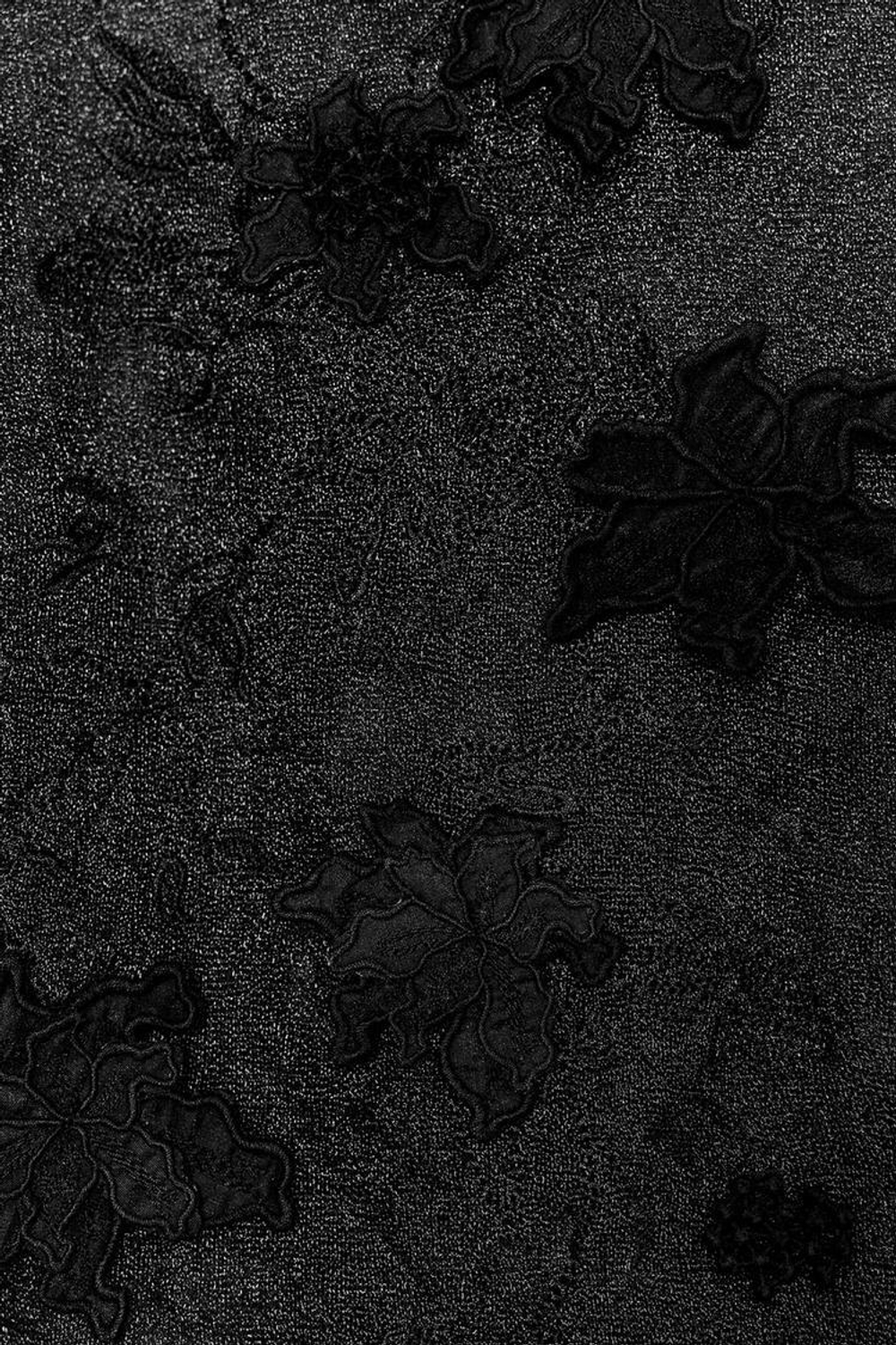 ZARA ПОЛУПРОЗРАЧНЫЙ ТОП С УЗОРНОЙ ВЯЗКОЙ, ЧЕРНЫЙ