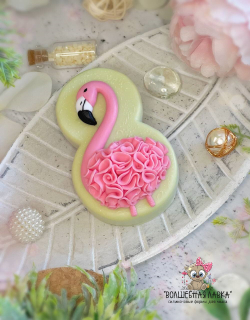 Силиконовая форма 8 с фламинго