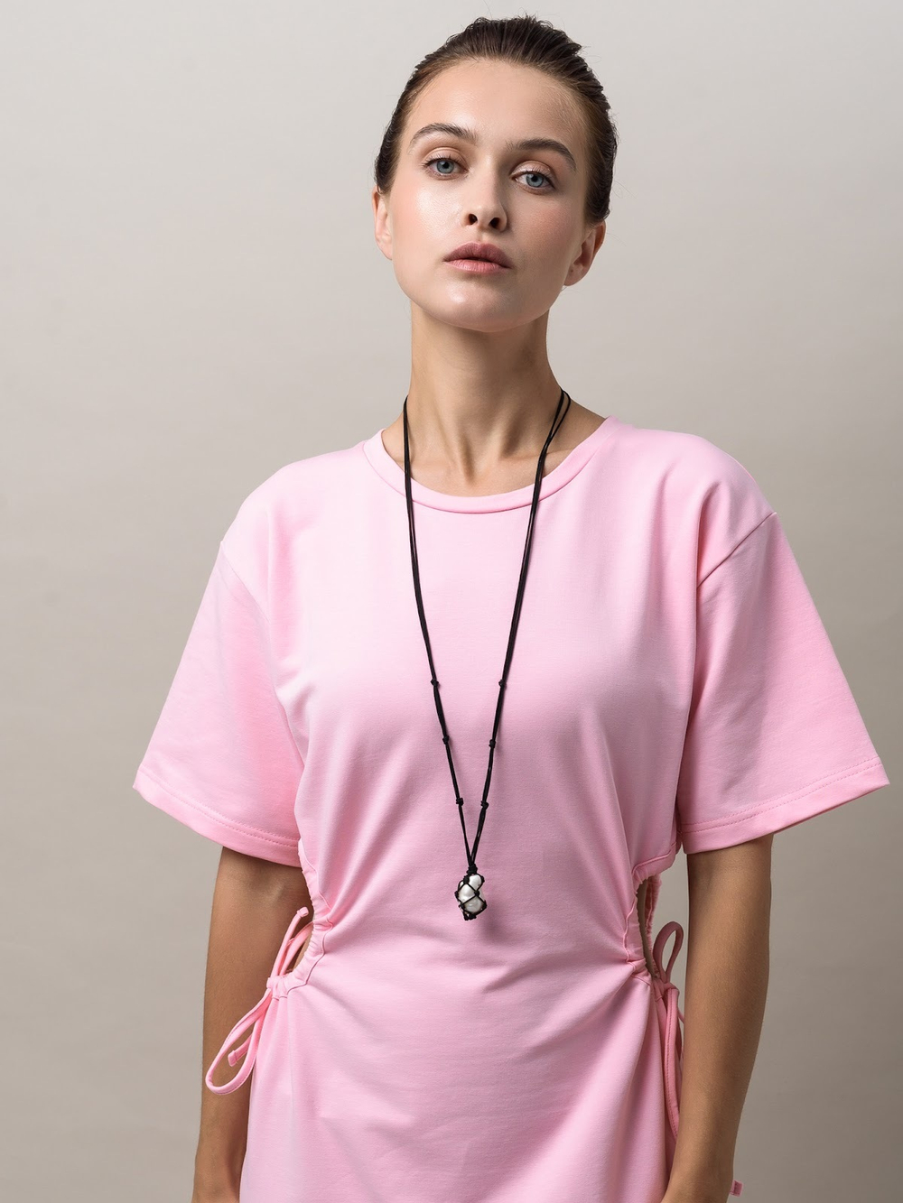 Колье "Cord Pearl" Black с жемчугом