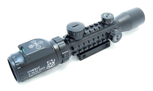 Оптический прицел Combat 3-9x32 EGZT (2-х цв.подсветка MilDot - красная и синяя)