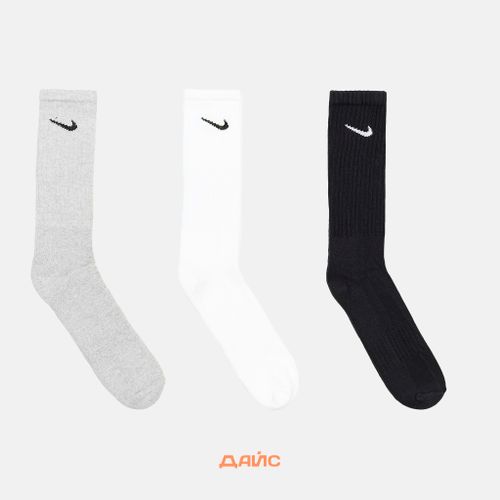 Носки Nike Value Cotton Crew 3PR Dri-Fit  артикул:SX4508-965 - купить в магазине Дайс