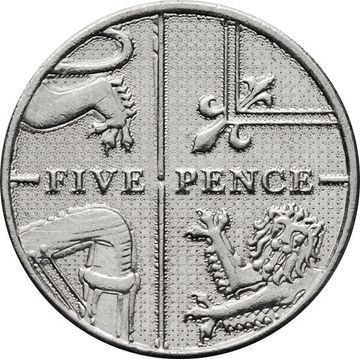 5 пенсов 2011-2015 Великобритания