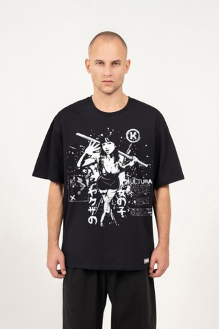 Футболка KUL'TURA "Yakuza girl" Черный