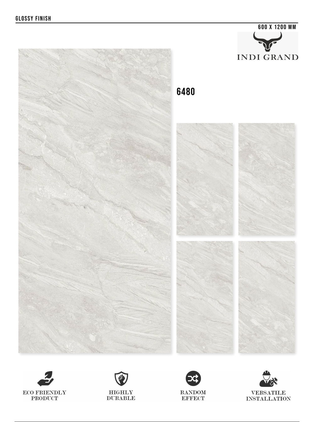 Керамогранит glossy №5, 60х120, 6480