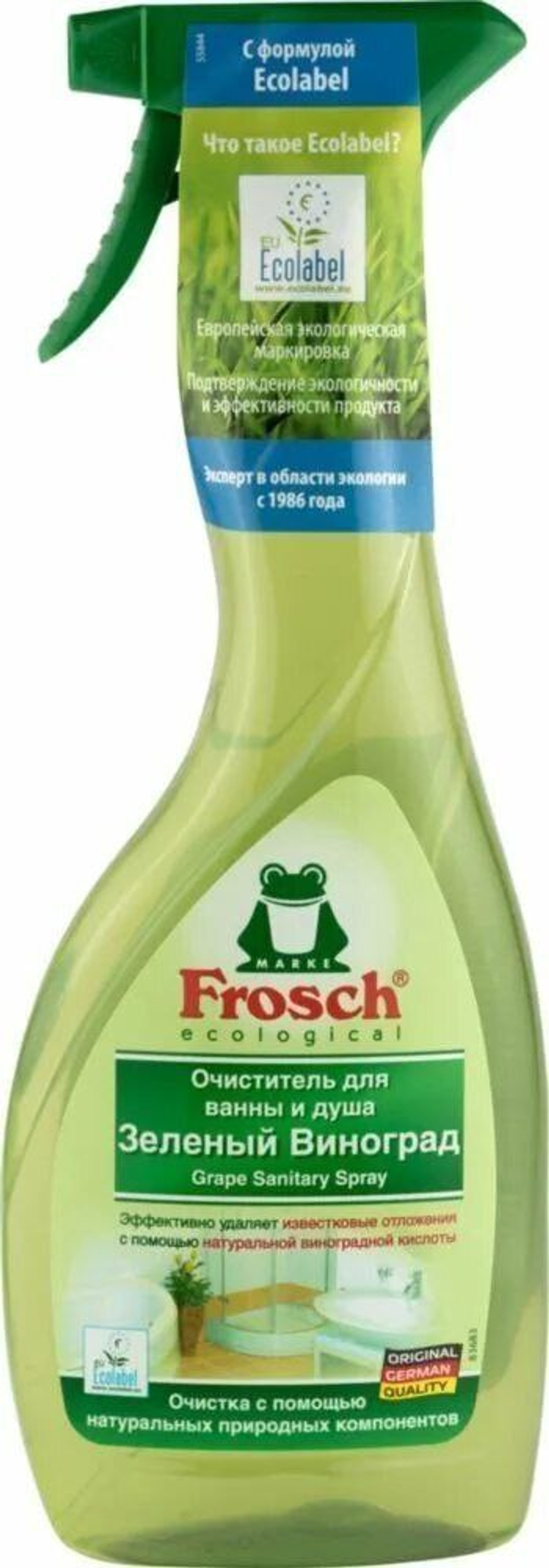 Очиститель для ванны и душа, Frosch