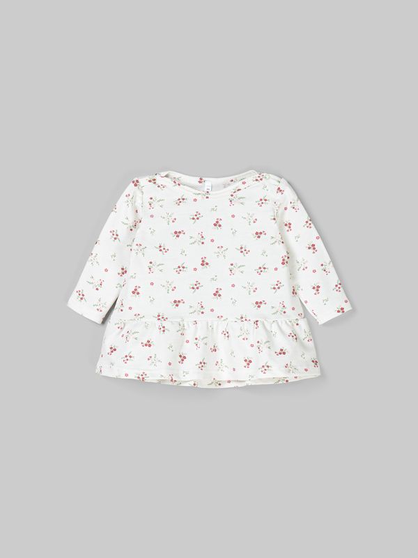 Платье туника с рюшей 