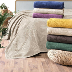 Покрывало 200x220 Arya home Botanical Garden темно-бежевое