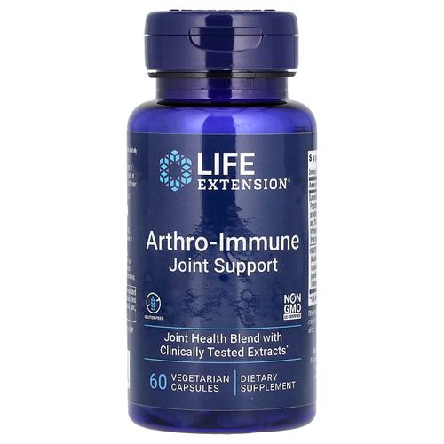 Life Extension, Arthro-Immune, поддержка суставов, 60 растительных капсул