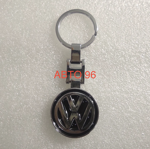 Брелок "Volkswagen" металлический (черный фон) Оптом