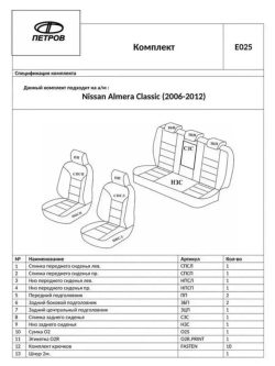 Чехлы на Ниссан Альмера Классик B10 (2006-2012)