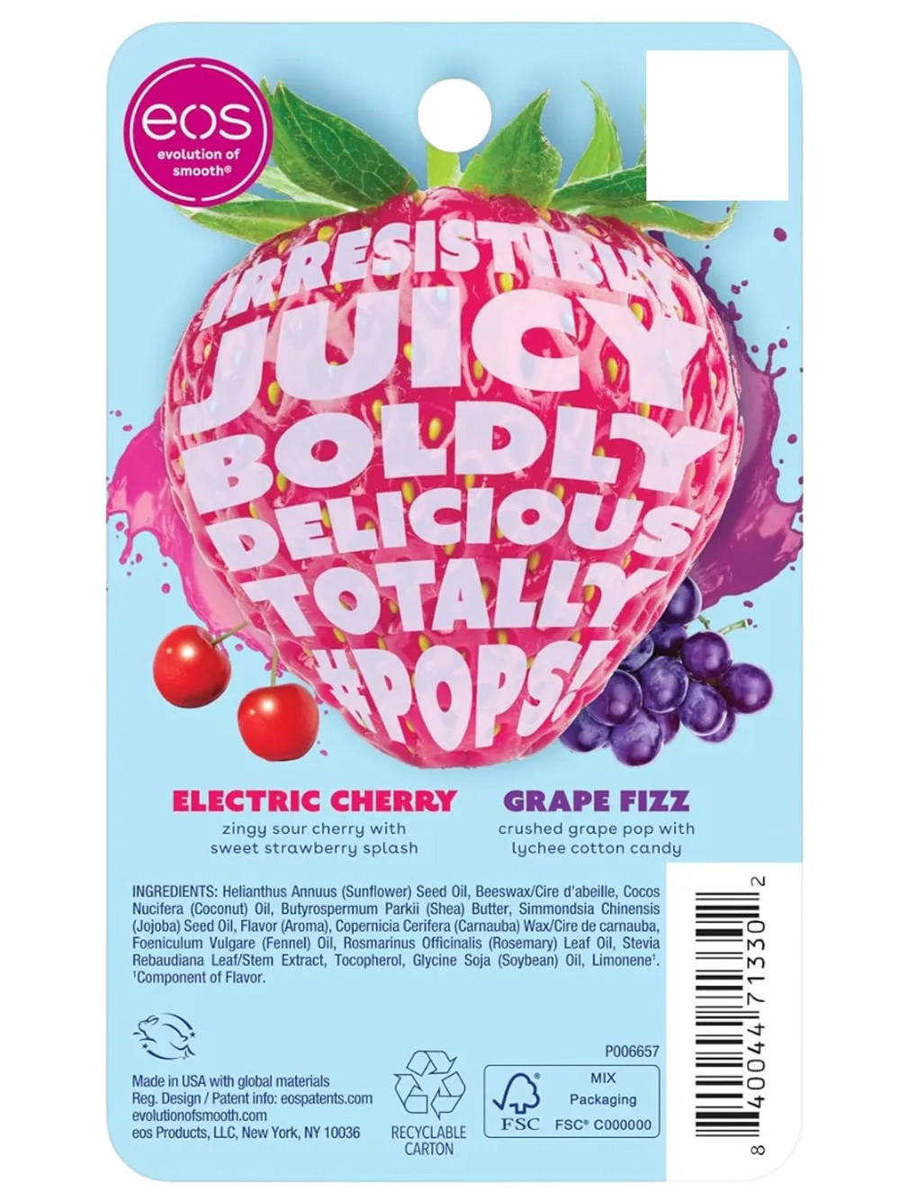 Бальзам для губ 10 виноград и вишня