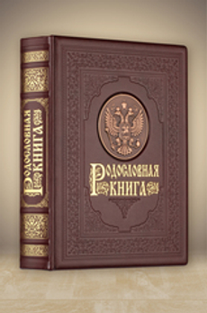 Родословная книга Гербовая (накладка Герб) в картонной коробке