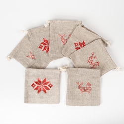 Мешочки льняные