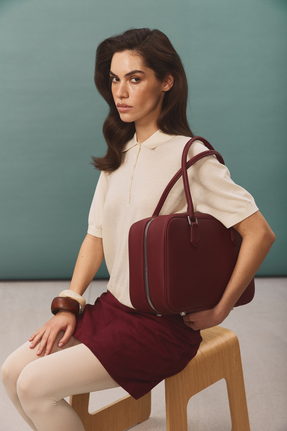 Сумка ROMA L NEW ягодного цвета