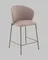 Полубарный стул Blaze 60 см, бежевый велюр, бежево-серые ножки