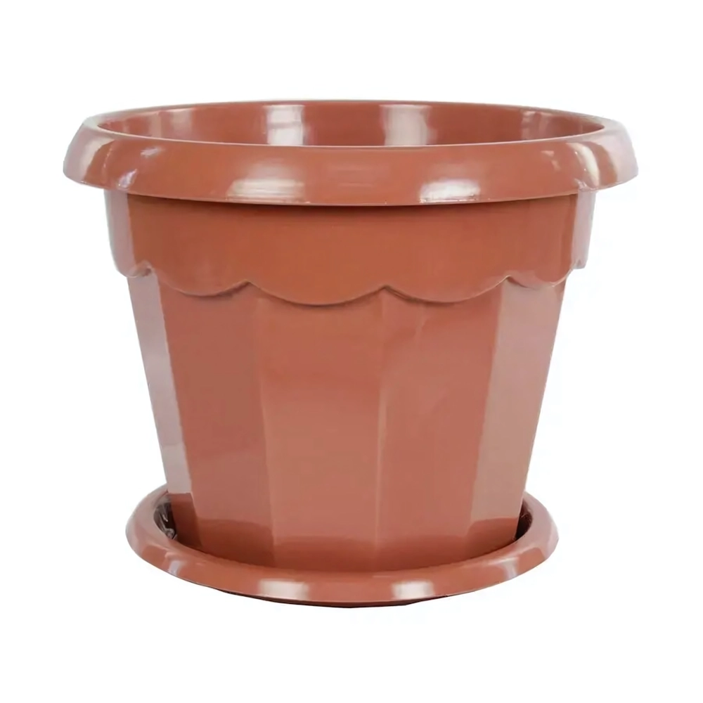 Горшок цветочный Гармония 2,5л с поддоном коричневый