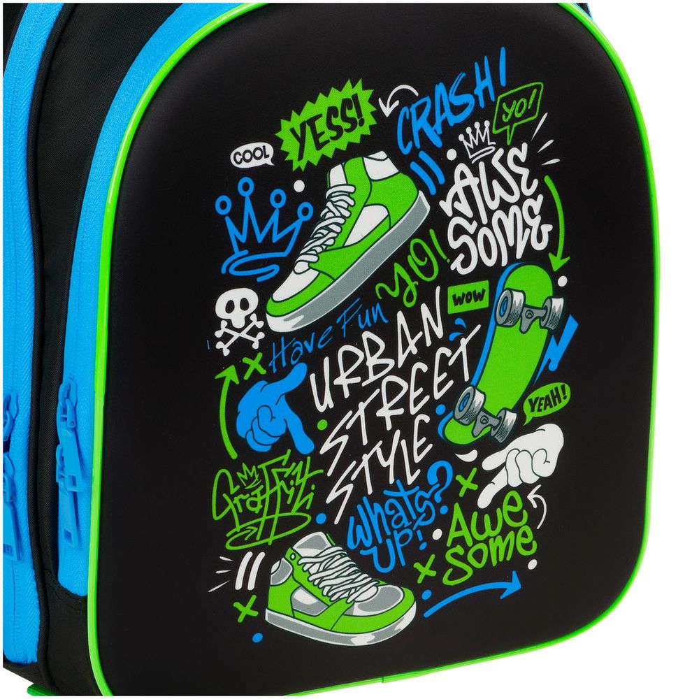 Ранец ArtSpace School Friend Light"Crash" 35*29*12см, 2 отделения, 2 кармана, анатомическая спинка