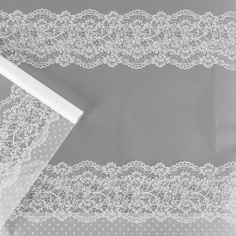 Пленка матовая "Кружево" 57см*10м Белая