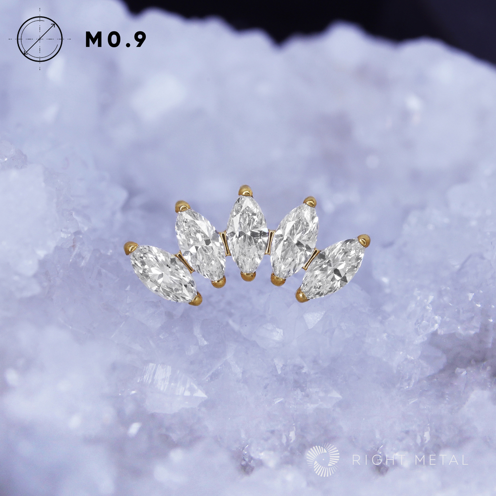 5K Marquise v.2 Crystal PVD Yellow