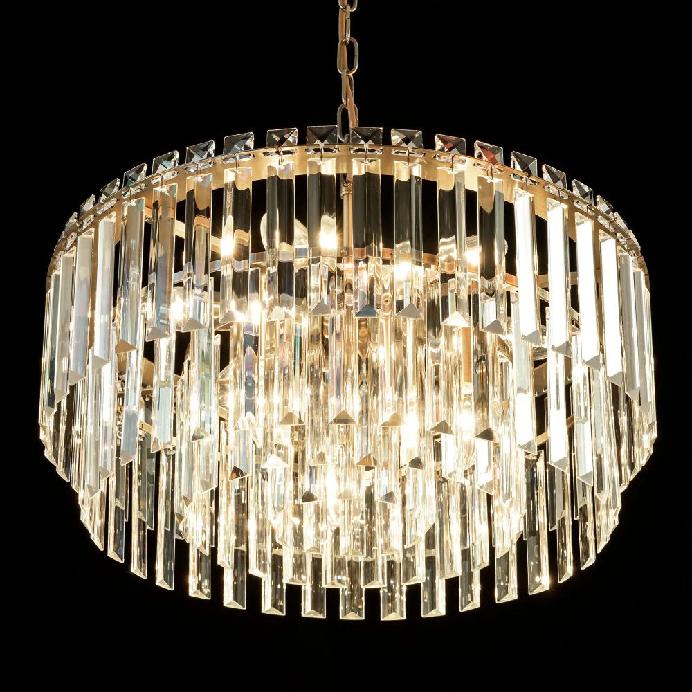 Citilux Фонда CL303193 Люстра хрустальная подвесная Бронза