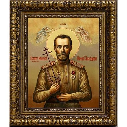 Николай II Святой Благочестивый царь-мученик. Икона на холсте.