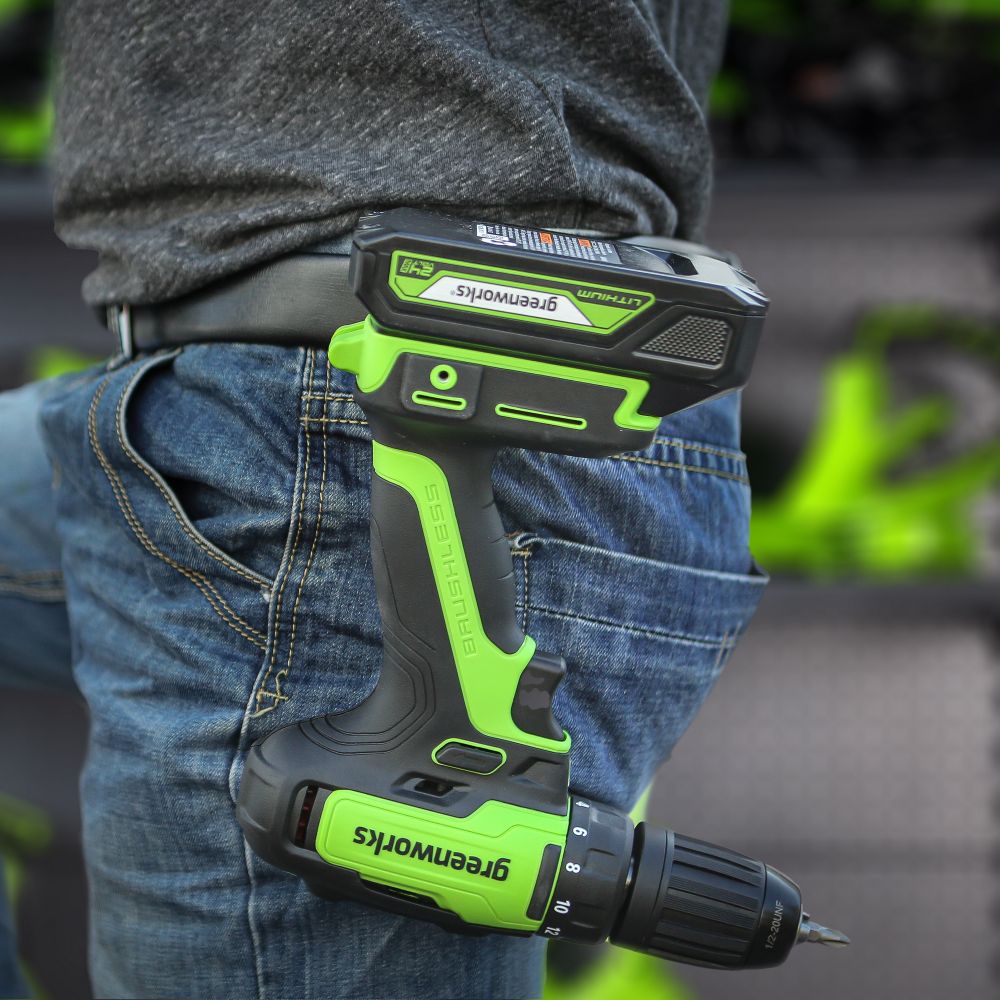 Аккумуляторная дрель шуруповерт Greenworks GD24DD35,3704007, 24v, без АКБ и ЗУ