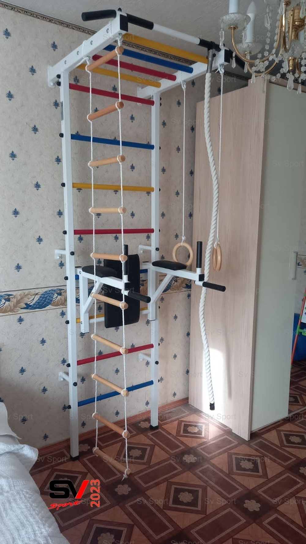 Монтаж шведской стенки Sv Sport в бетонные, кирпичные стены