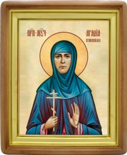 Агафия Крапивникова преподобномученица. Икона на холсте.