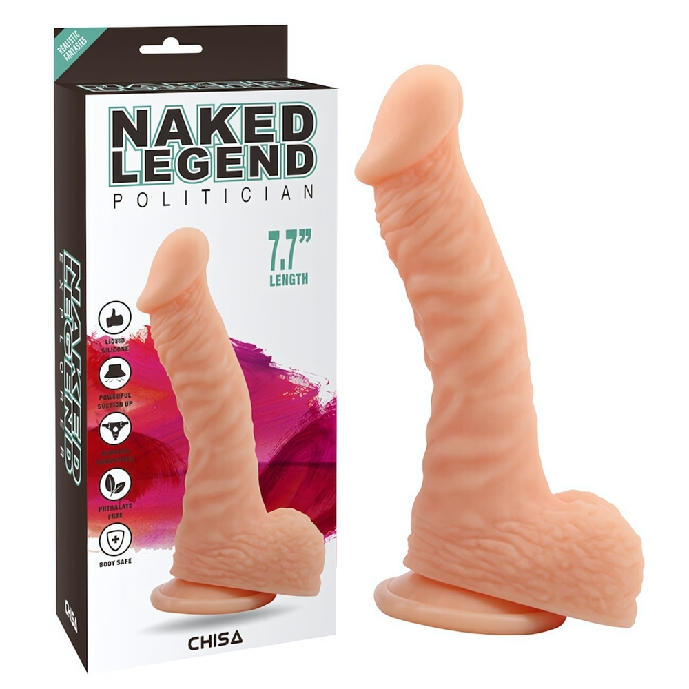 Силиконовый фаллоимитатор Politician (Цвет: телесный)