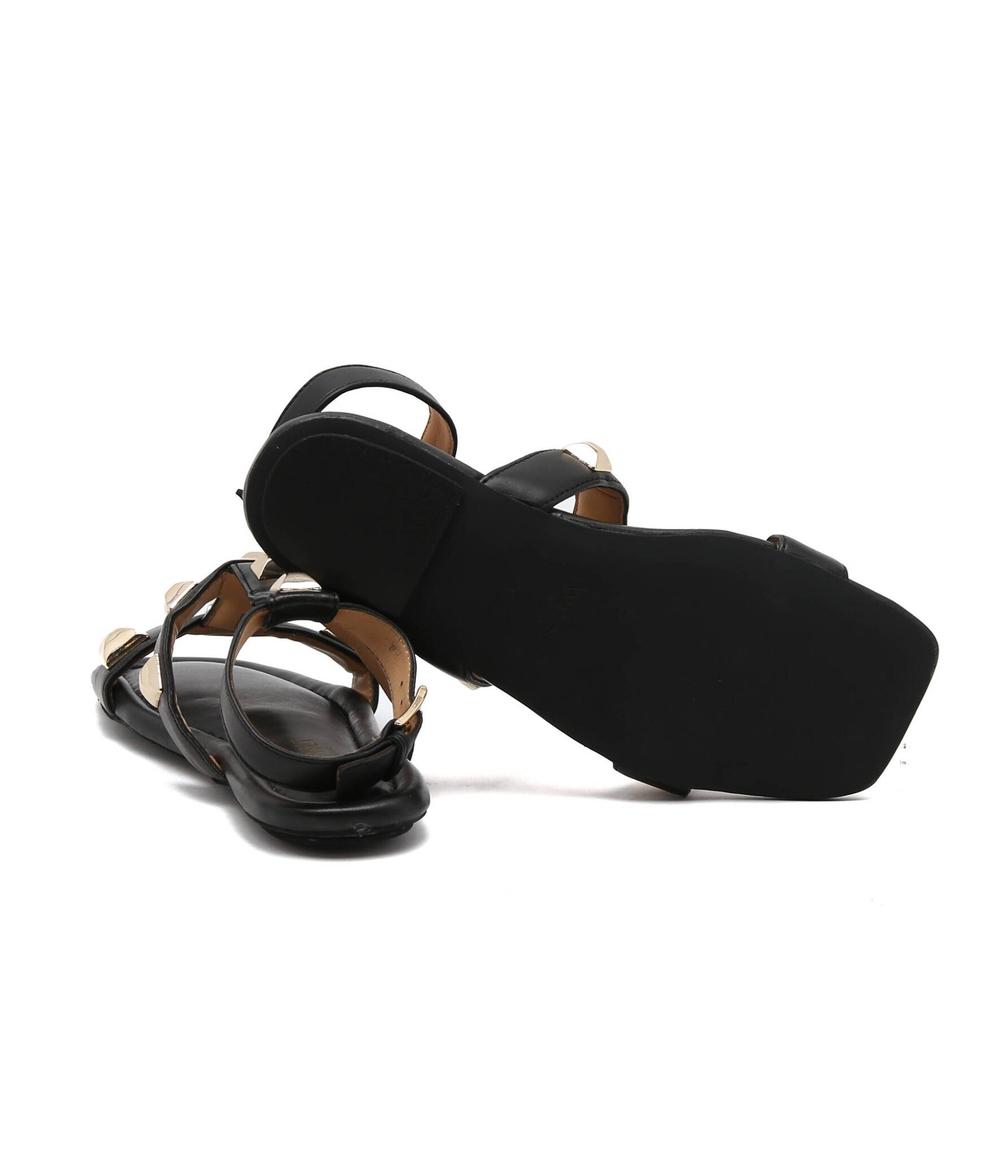 Кожаные босоножки TWINSET - черный(221TCP054)