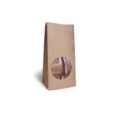 Пакет бумажный С КРУГЛЫМ ОКНОМ