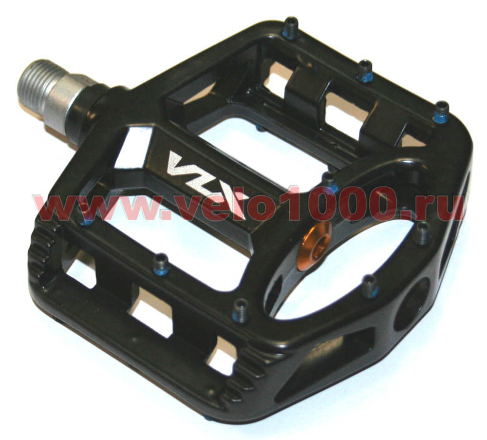 Педали VLX PD30 101x105x30мм алюм, 18 сменных шипов, ось сr-mo, 3 пром. подшипника, чёрные окрашенн