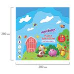 Масса для лепки лёгкая (1 баночка) ЮНЛАНДИЯ "ЮНЛАНДИК - ФЕРМЕР", 4 цвета в баночке, застывающая, 128 мл, 105021