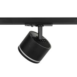 Трековый светильник однофазный ЭРА TR75 - GX53 BK под лампу GX53 c акриловым кольцом, черный.