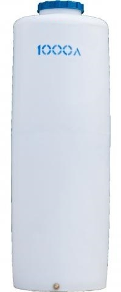 Ёмкость пластиковая пищевая АКПОЛ В 1000 л. вертикальная высокая  (74x74x228см;27кг;белый) - арт.555047