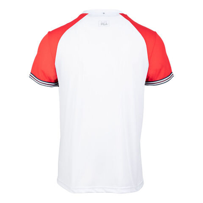 Мужское теннисное поло Fila Alfie T-Shirt Men - White, Red