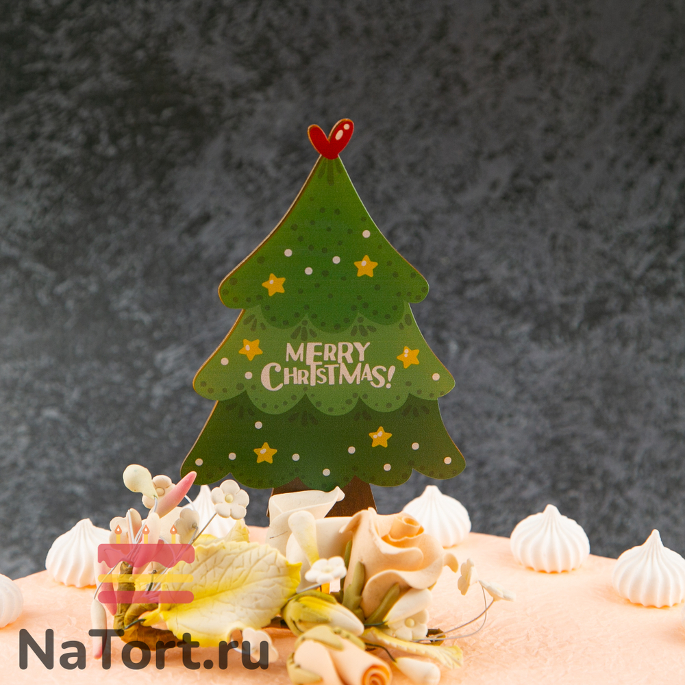 Топпер «Merry Christmas» елочка